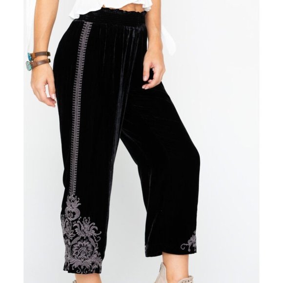 $258 NWT Johnny Was Hirsch Velvet Crop Pant M - Picture 2 of 6